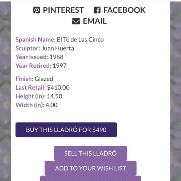 Lladro Tea Time retired - Picture 7 of 7